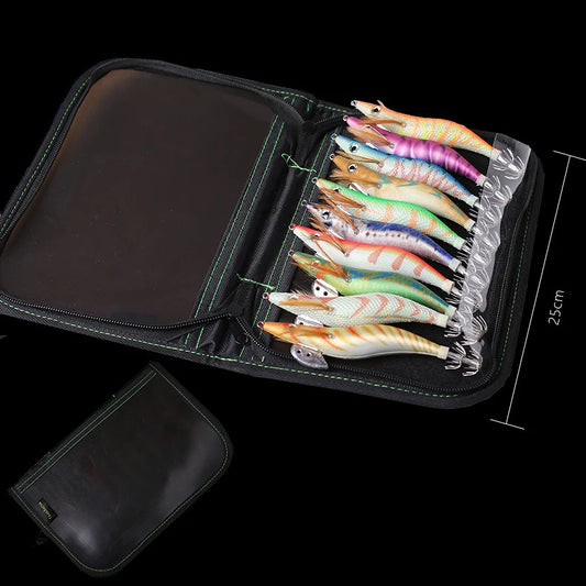 10pcs Squid jig with Lure case size 2.5 3.0 3.5